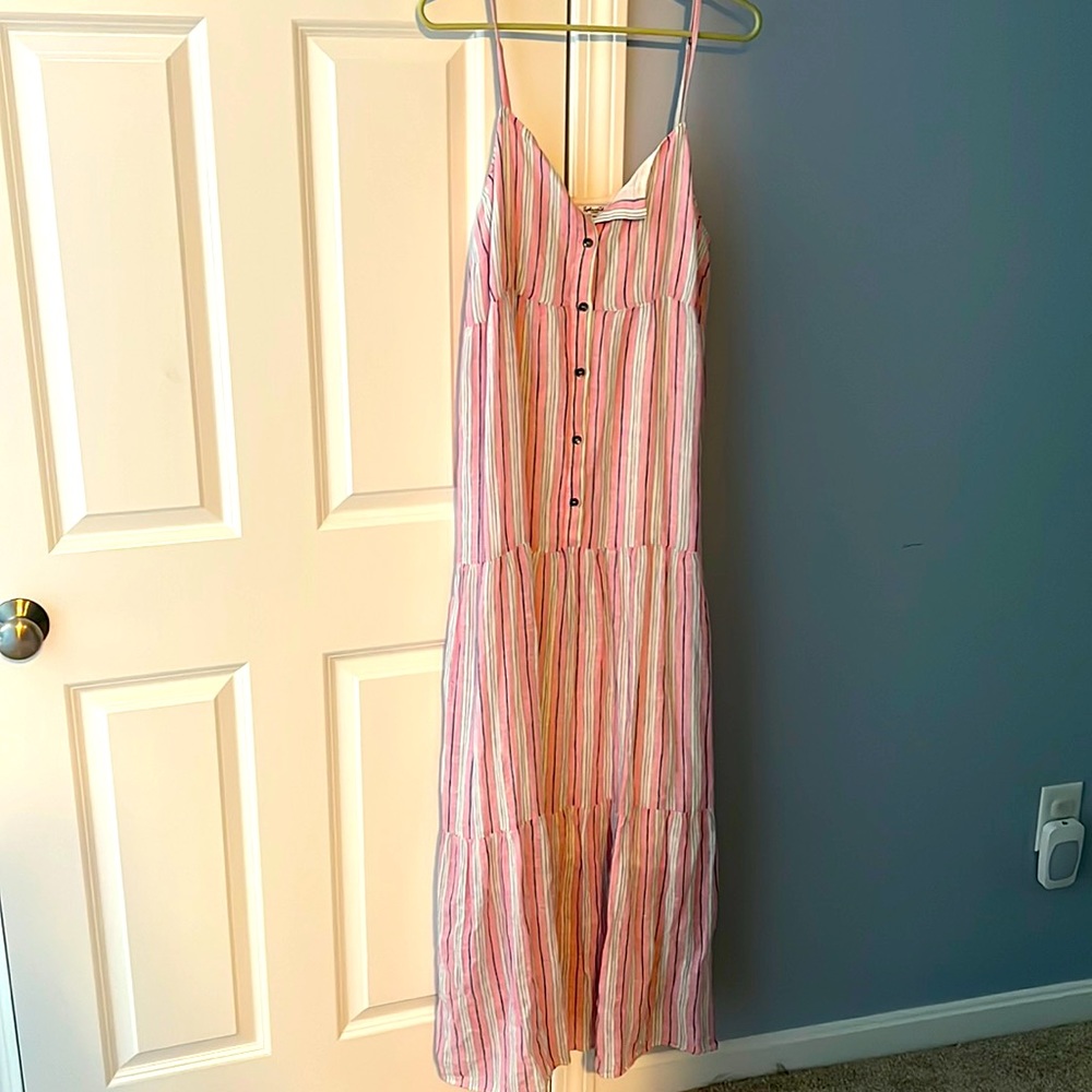 Splendid size Large Pink striped dress